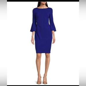 Calvin Klein Women's Royal Blue Long Sleeve Dress